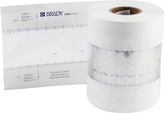 Brady PaintStripe Floor Marking Stencil, Continuous Line, 0.25" Height, 4" Wide, 6000" Length, Polypropylene, Clear/White - 148816