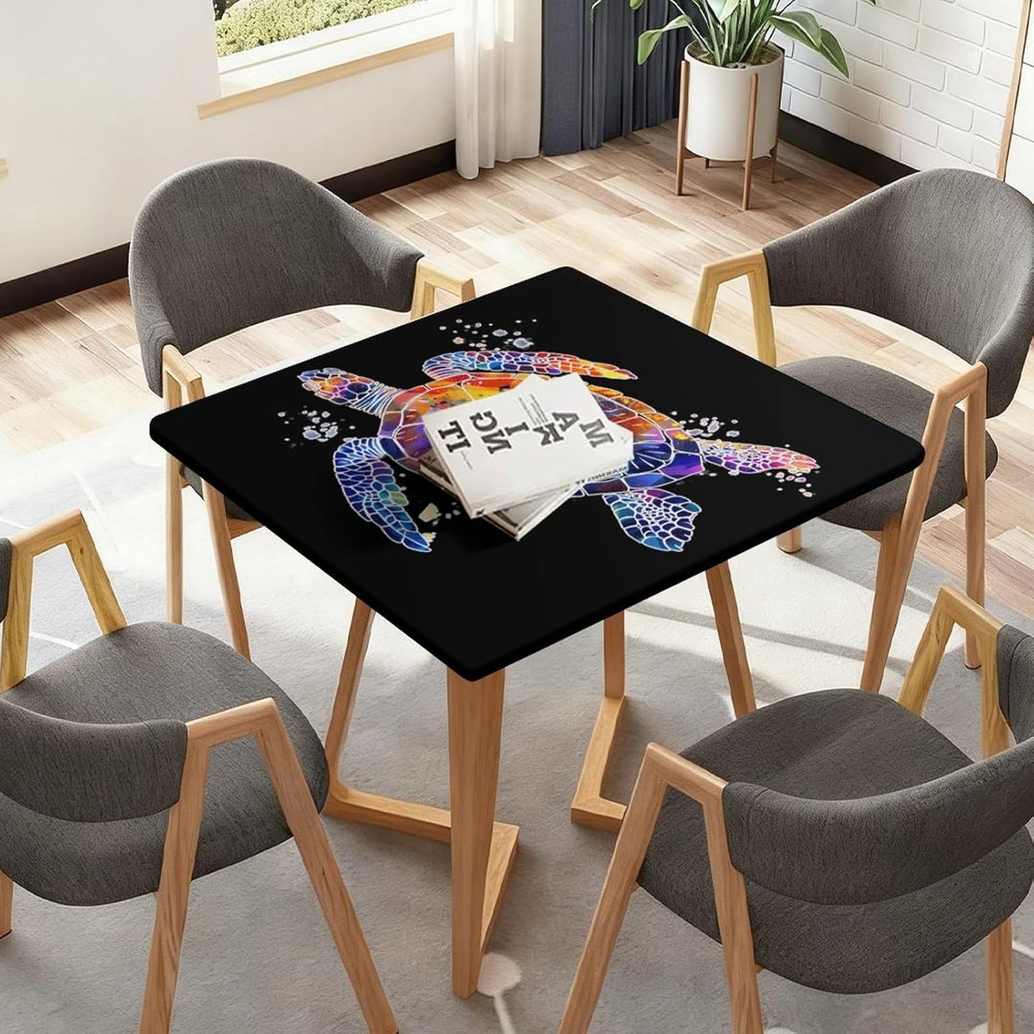 Hawaiian Honu Sea Turtle Square Tablecloth Print Table Cloths Table Cover Wedding Party Holiday Decor