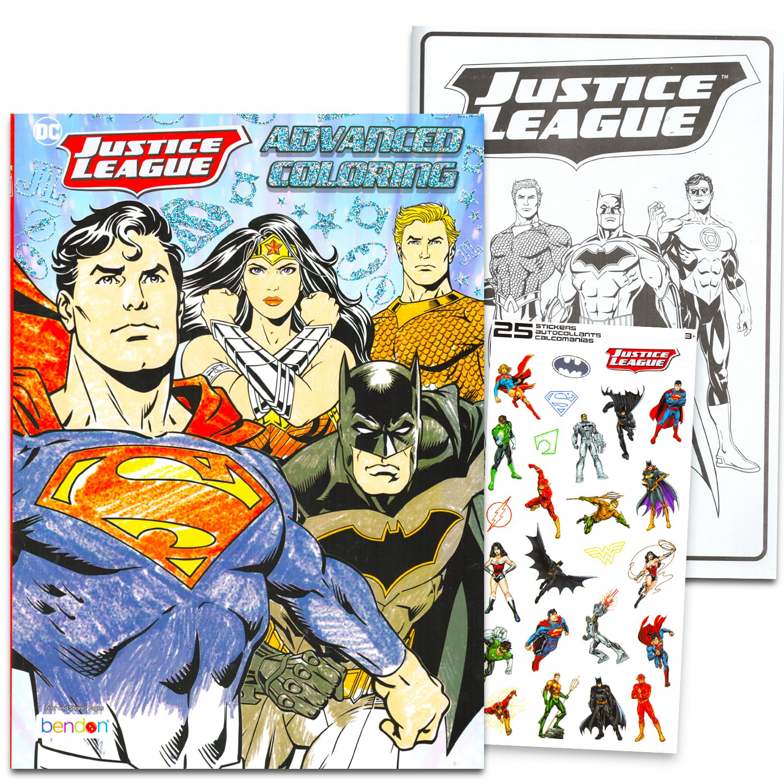 アメコミ・英語　①.②巻セット　スーパーマン　ジャスティスリーグ Amazon.co.jp: DC Comics Justice Leage アドバンス塗り絵セット
