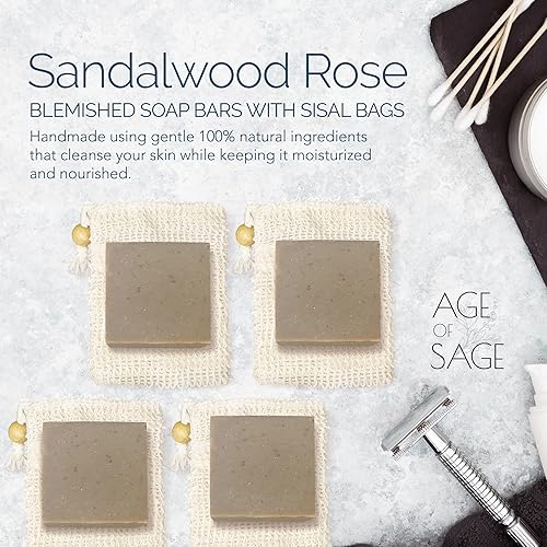 Miniatura 9 de Barra de jabón natural con bolsa de sisal, juego de barra de jabón artesanal vegano para hombres, jabón corporal en bolsa de jabón, jabones de baño