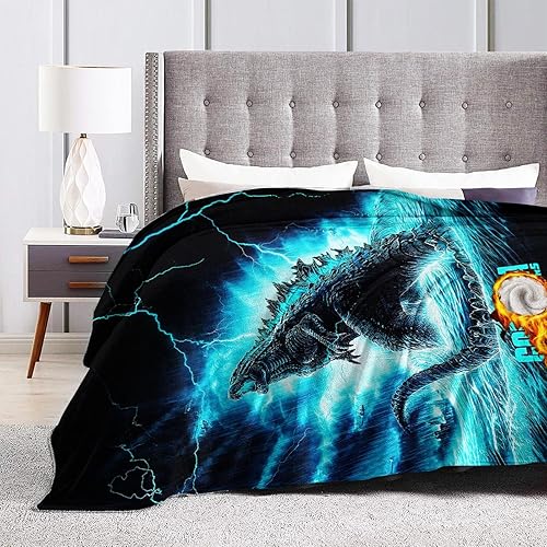 Miniatura 4 de EOHAGV Manta de dinosaurio de anime, manta de monstruo con impresión 3D de franela A-50 x 40 pulgadas