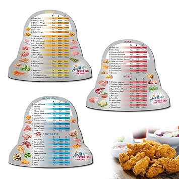 Air Fryer Magnetic Cheat Sheet Set, Instapot Air Fryer Accessories Cooking Times Chart, Instant Pot Air F