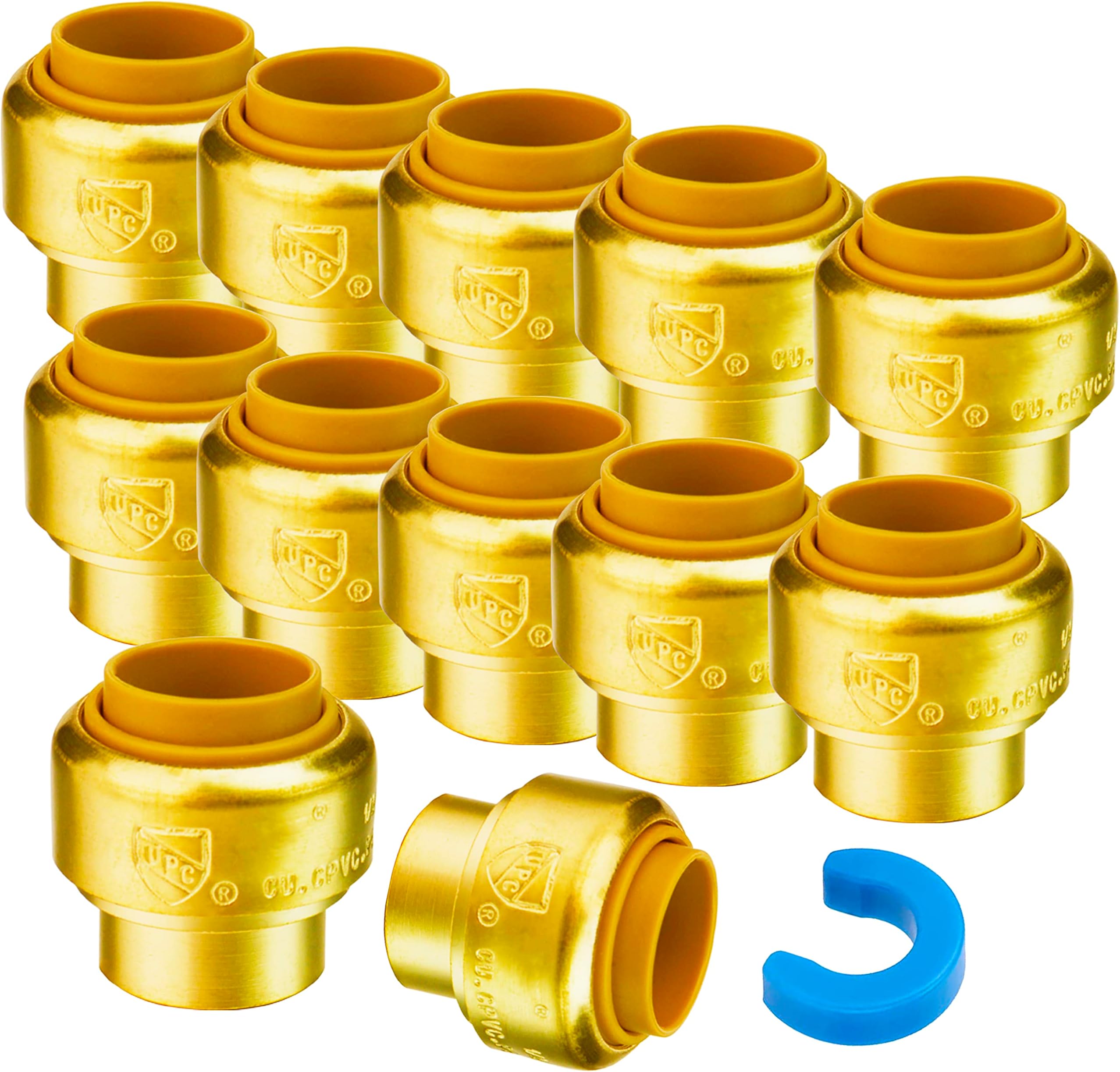 20 Pcs Pex Fittings 1/2 Inch Push to Connect Plumbing Fittings Brass Push Cap Pushfit End Cap