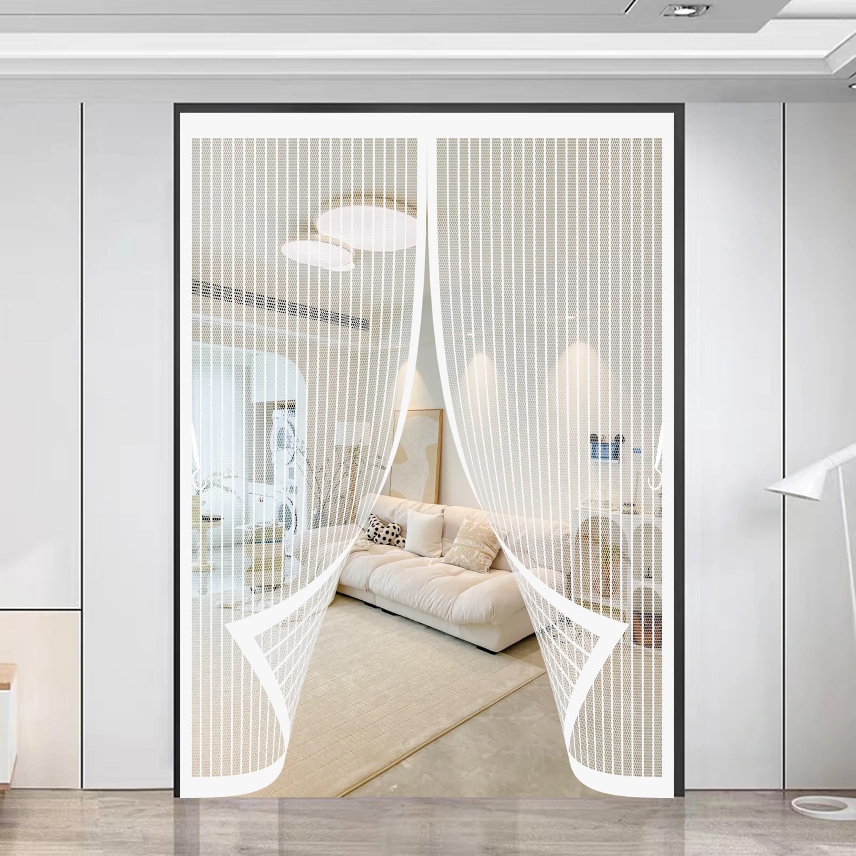 Moustiquaire de Porte Magnétique 100x162 anti Insecte sans Percer