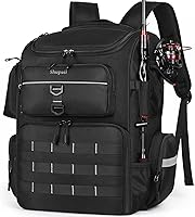 TexCrafters 45L Waterproof Fishing Backpack with Rod Holders - Large Tackle Storage Bag for Gear, Ideal Gift for Men