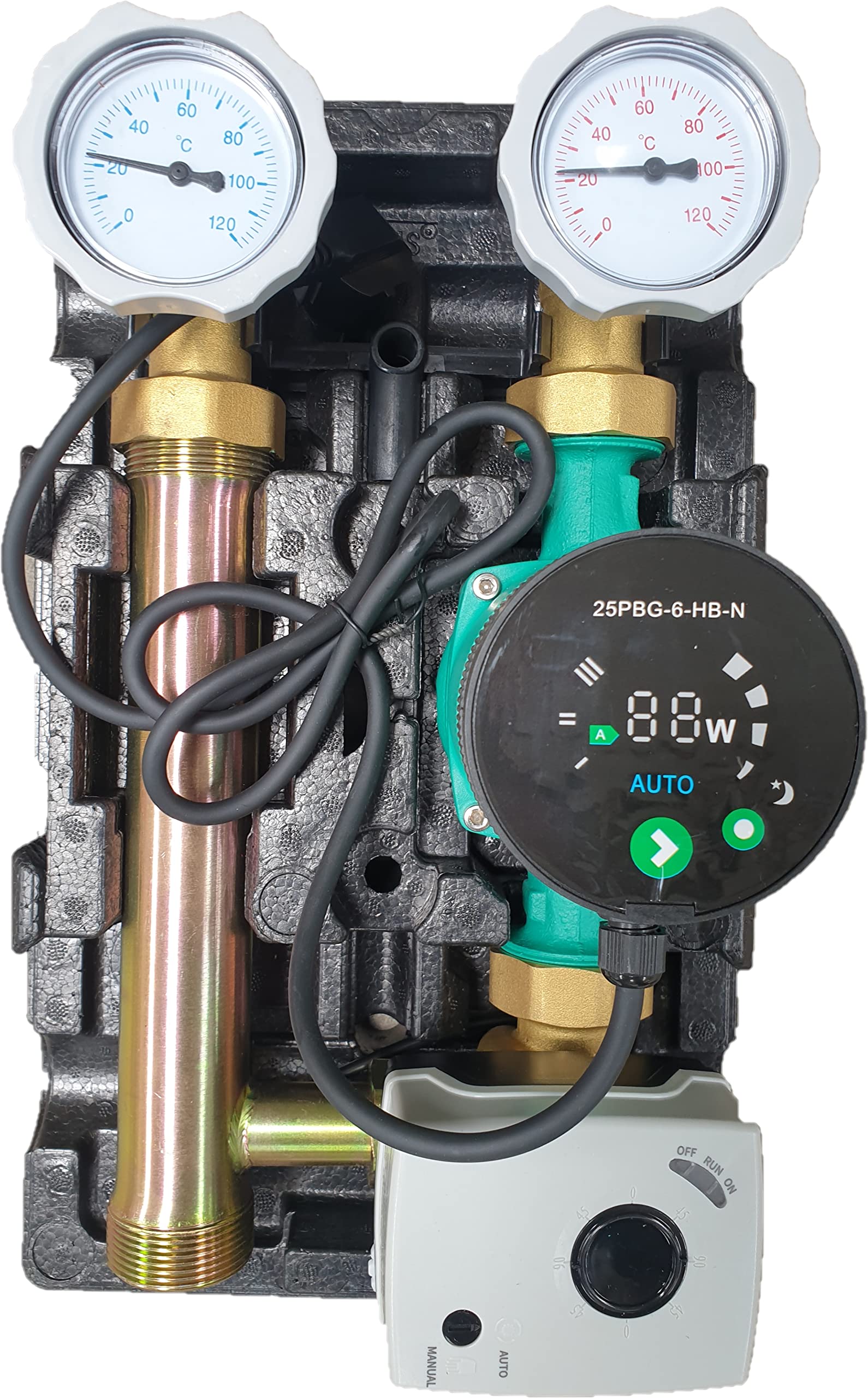 Pumpengruppe mit Mischer, Mischermotor und Hocheffizienzpumpe 25/6