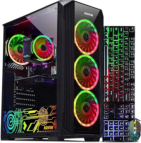PC para juegos ZForce Tower - Procesador Intel Core i7 de hasta 4.0 Ghz, Radeon RX 580 8 GB GDDR5, memoria RAM DDR4 de 32 GB, SSD de 1 TB, HDMI,
