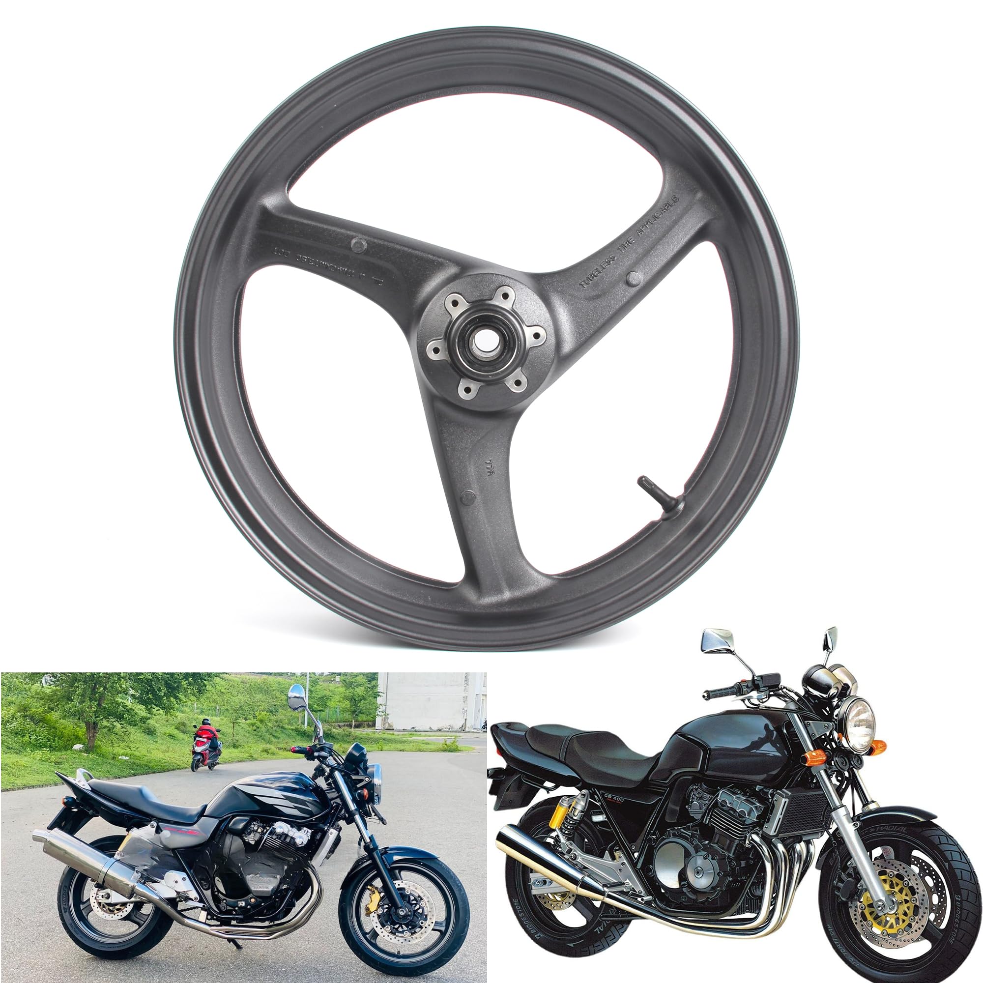 Amazon | マットブラックフロントホイールリムホンダ CB400SF NC39