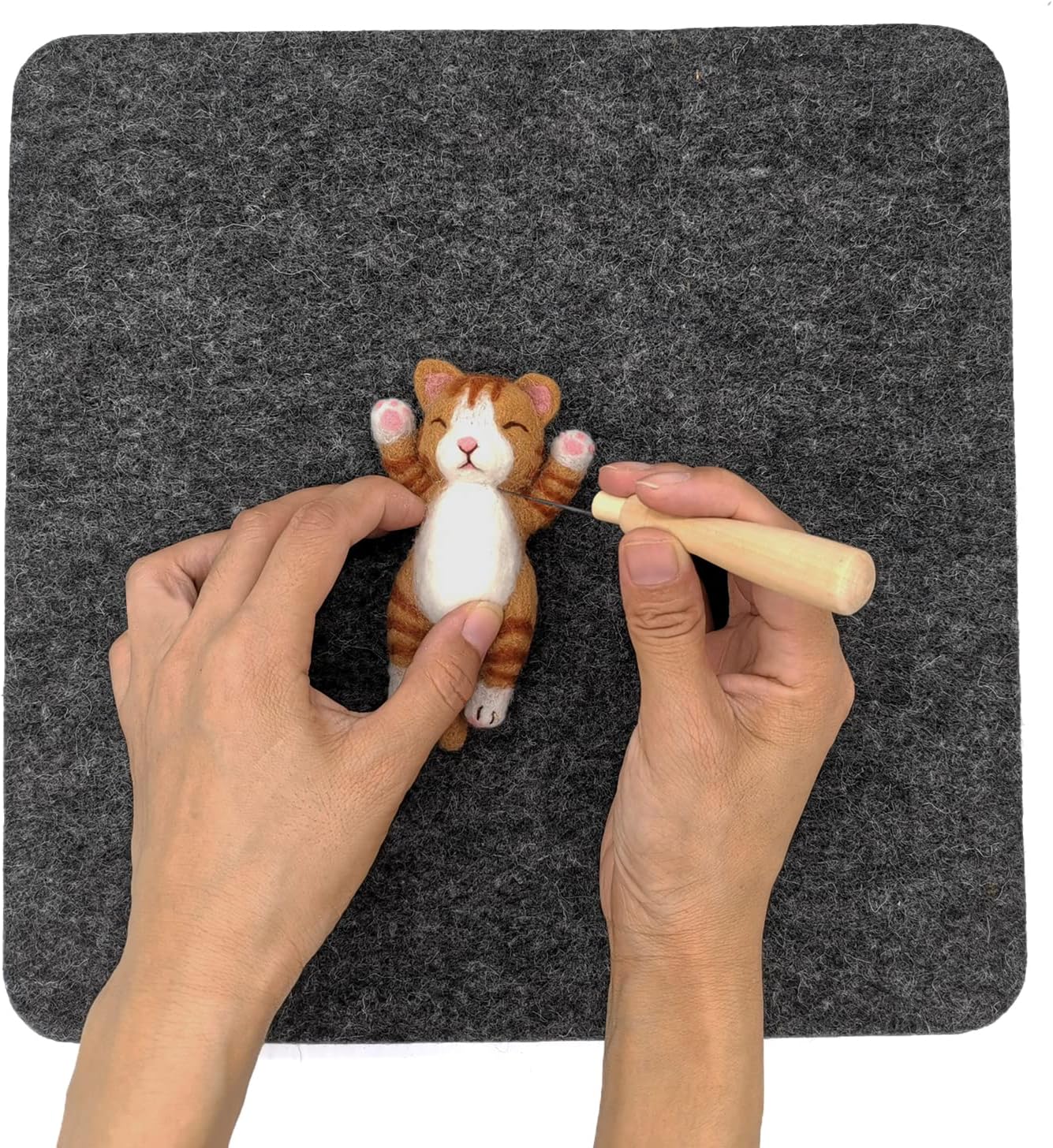 Feltsky Needle Felting Mat 3 Size Options for Needle Felting Supplies Soft Surface Handmade with Care Needle Felting Pad (Large - 12"x12"x1")