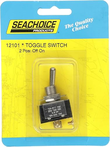 Miniatura 6 de Seachoice Interruptor de palanca de barco de 2 posiciones, apagadoencendido, Negro, Plata
