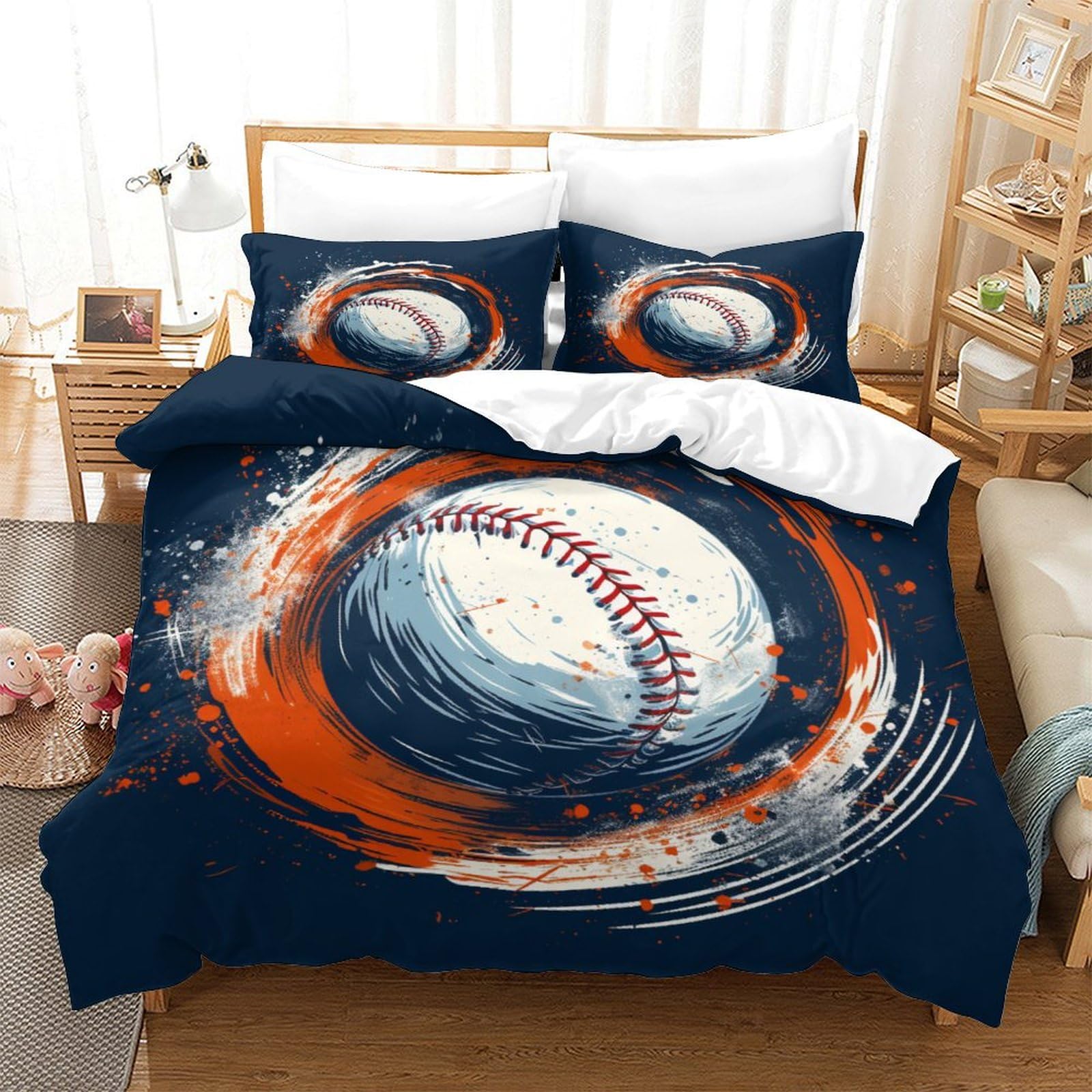 Parure de lit baseball 3D pour transformer la chambre d'un adolescent passionné de sport