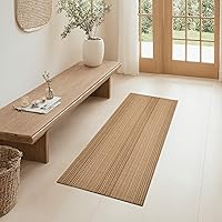 Vista 22 de Tapete para puerta de entrada interior, 2 x 3 pies, lavable a máquina, bohemio, antideslizante, diseño vintage, apto para mascotas, fibra sintética