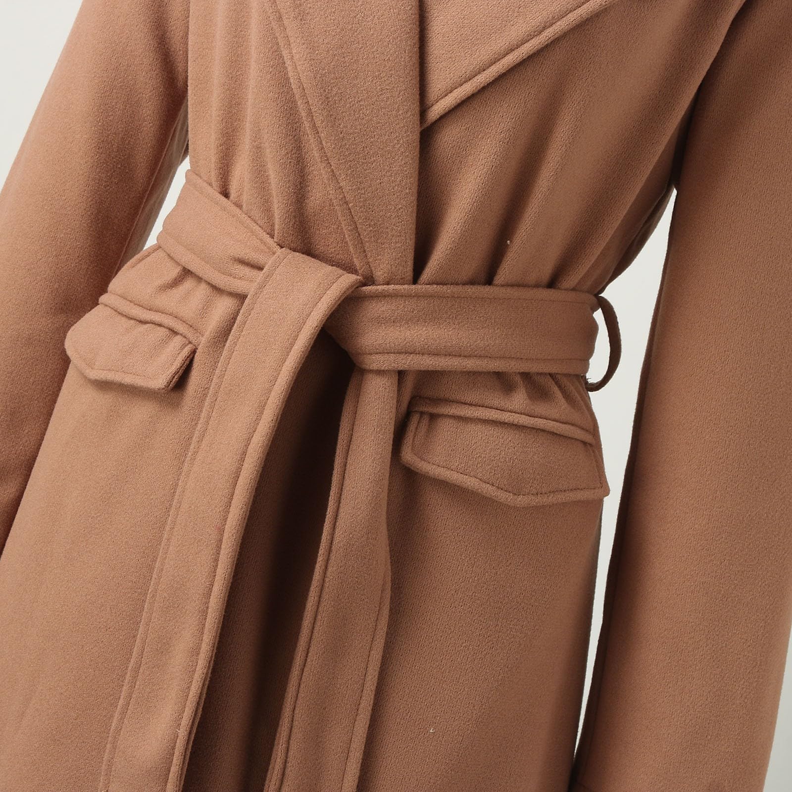 Cappotto Elegante Cappotto di Lana con Scollo a V e Maniche Lunghe Autunno Inverno da Donna Viaggio