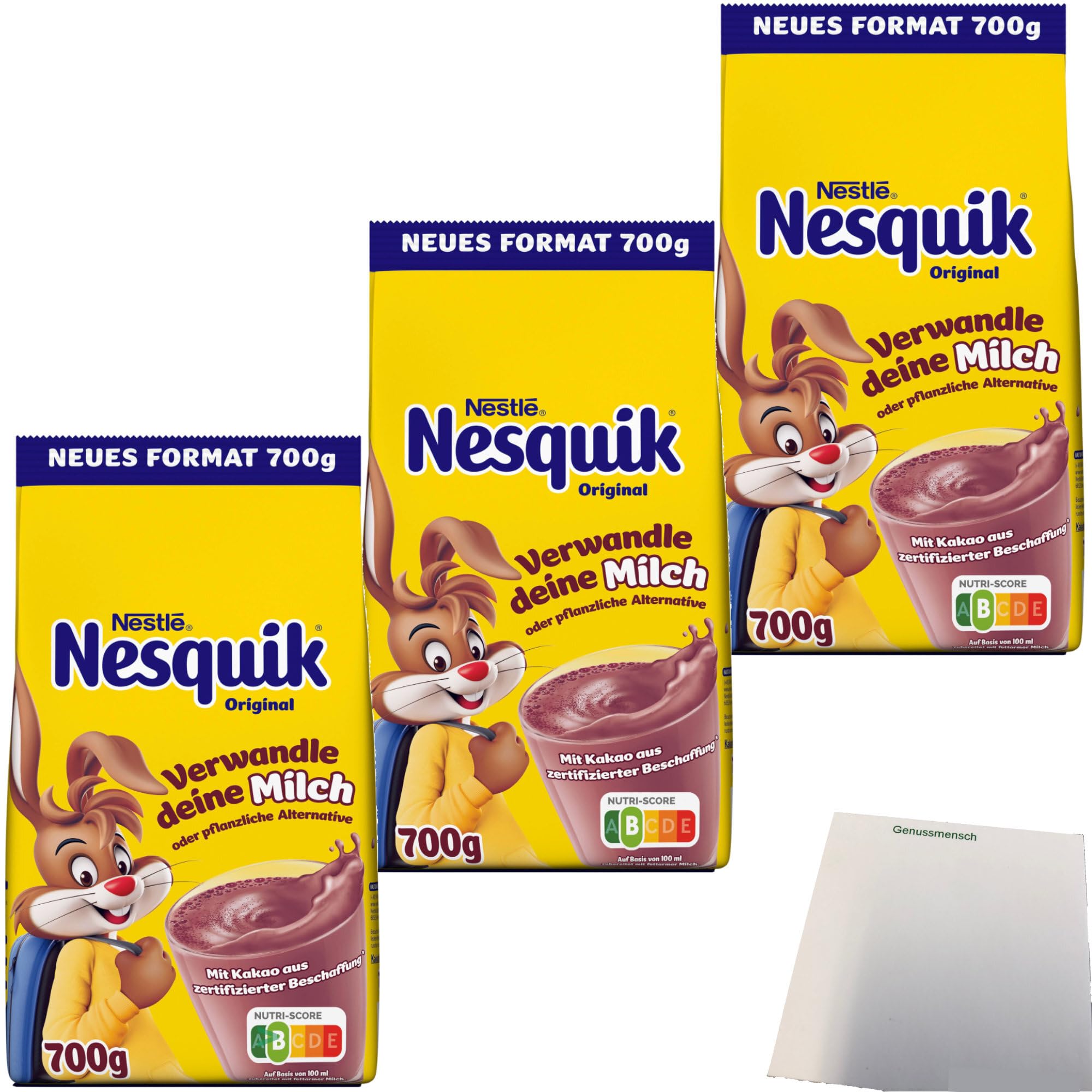 Nestlé Nesquik Kakaopulver Originalbeutel 3er Pack (3x700g Packung)