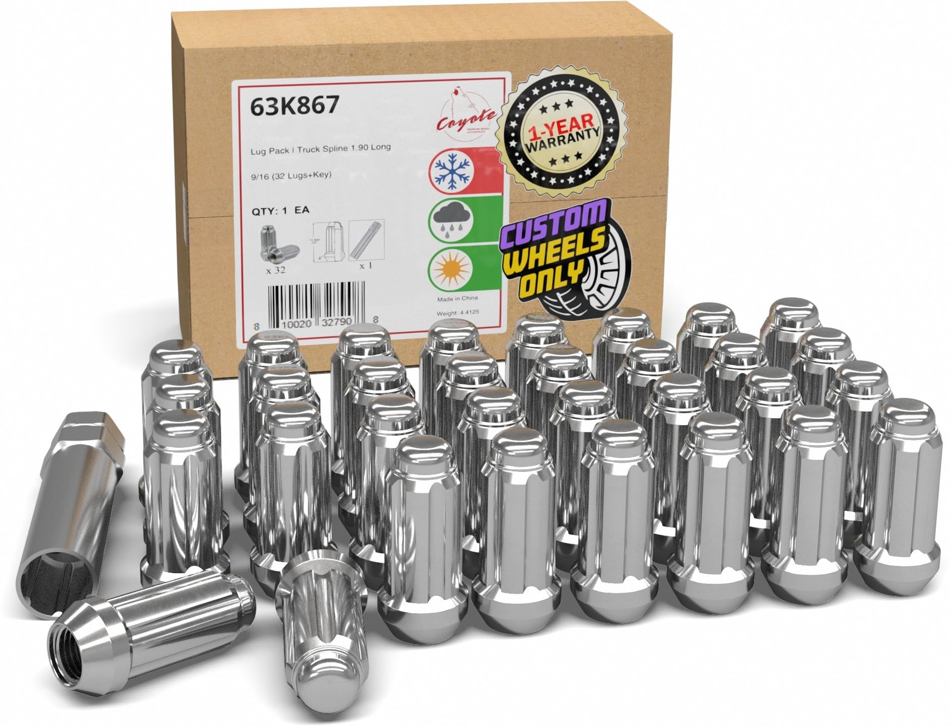 Amazon.com: Wheel Accessories Parts 32 Pcs 9/16