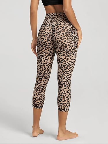 Miniatura 328 de ODODOS - Leggings tipo capri de mujer, no se traslucen y modelan el abdomen, con cintura alta y bolsillos; para hacer yoga, atletismo, ejercicio