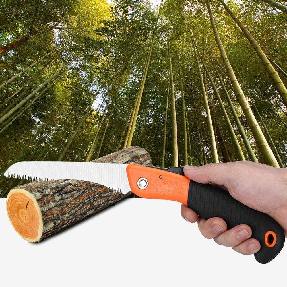 Eyelet Folding Hand Saw 180 mm – Heavy Duty Pruning & Tree Cutter, Steel Blade with Sharp Teeth for Branch, Bush, Hedge & Landscaping, Portable Compact Manual Saw for Gardening, Woodworking 1