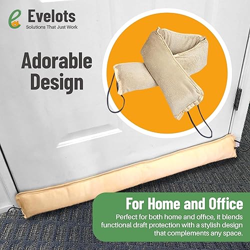 Miniatura 2 de Evelots Paquete de 4 topes para colgar puertas y ventanas de 36 pulgadas, bloquea el aire fríopolvo