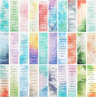 120Pcs Bible Verses Watercolour Bookmark, Christian Scripture Inspirational Book Marks, Religious Motivational Book Positive Page Marker for Women & Men Reading Gifts