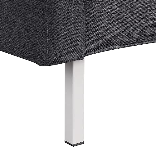 Miniatura 73 de Moderno sofá biplaza de terciopelo de 59 pulgadas con 2 bolsillos, sofá cama convertible tapizado con respaldo múltiple ajustable, sofá futón con