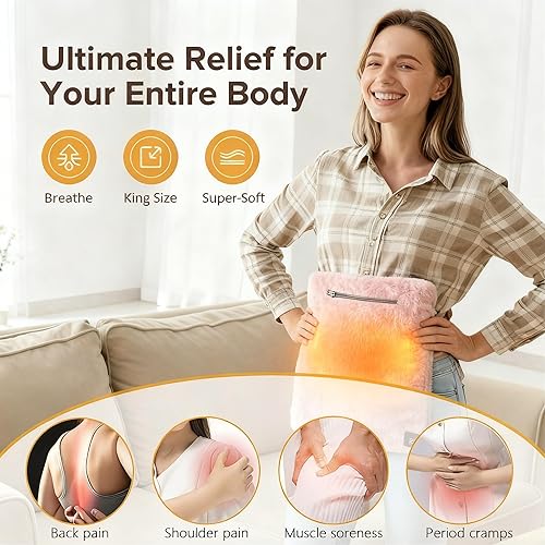 Miniatura 3 de SNZ Calentadores de manos portátiles, bolsa de calentadores de manos de grafeno con cargador de batería recargable de 10000 mAh, almohadilla térmica