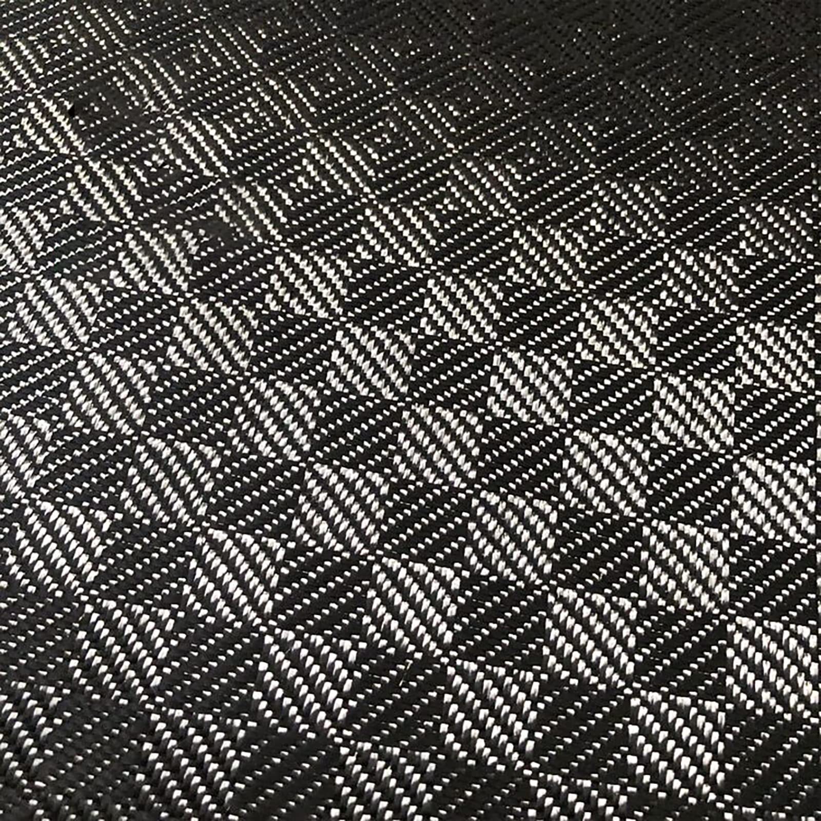 Tkanina z włókna węglowego o wymiarach 19,6 cala x 3,3 stopy do naprawy samochodów, dronów i projektów RC — splot diagonalny 3K, czarny, 50 x 100 cm(20 * 20 Twill 3k/280g)