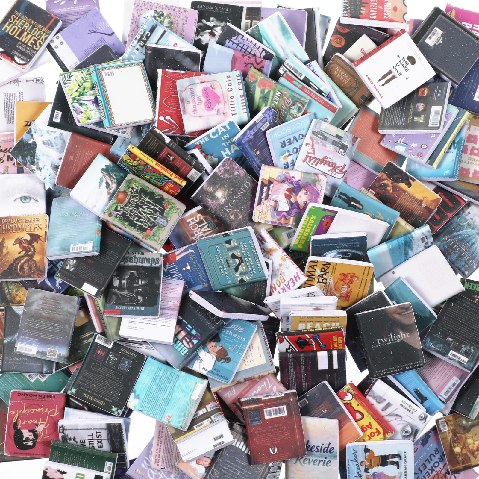 200 Stück Miniatur Bücher Puppenhaus Buch Zubehör Mini Books Detailgetreue Realistische Miniaturbücher Dekoration Für Diy Bastelarbeiten Arbeitszimmer Bücherregal Bibliothek