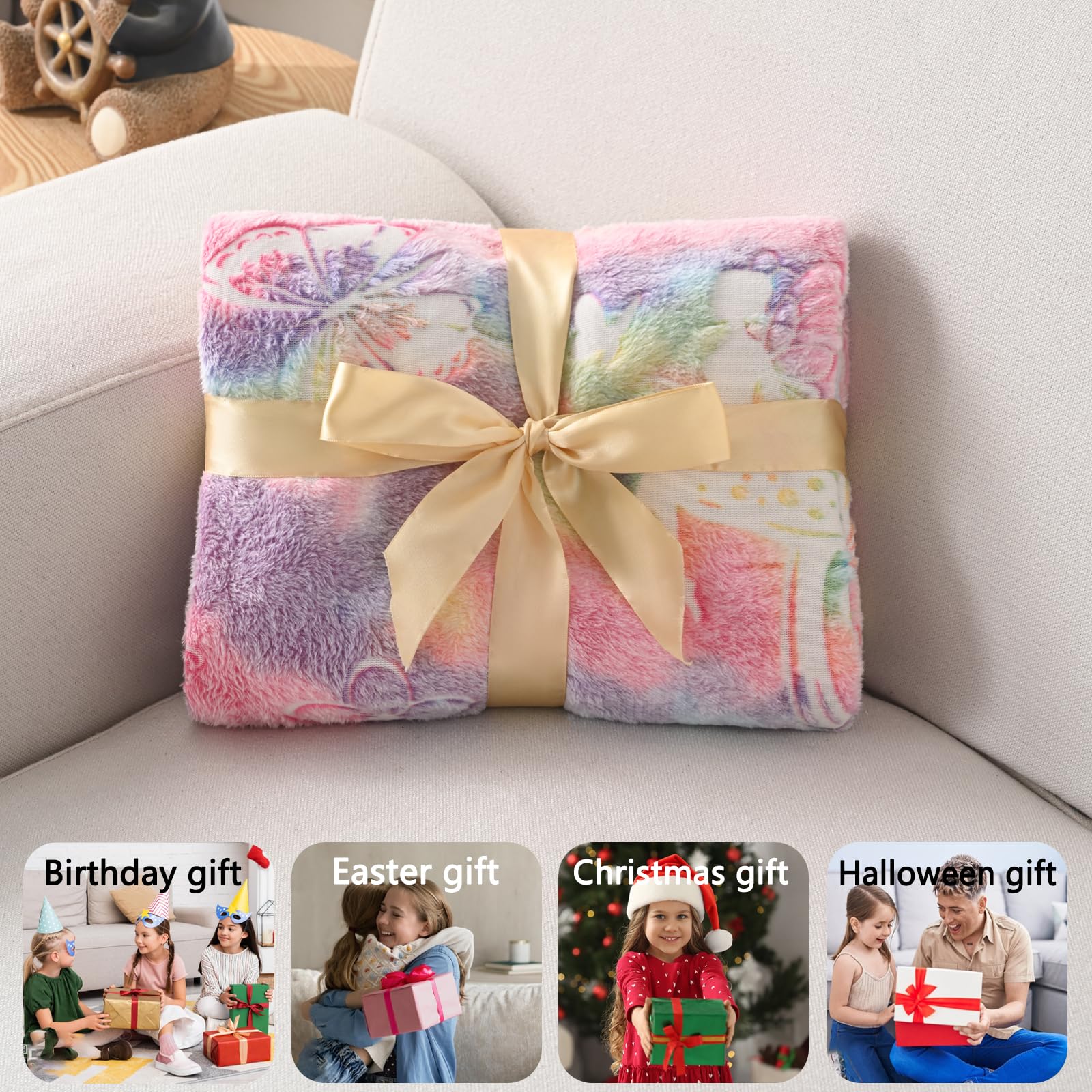 Amazon.com: Glow in The Dark Butterfly Blanket for 1 2 3 4 5 6 7 8