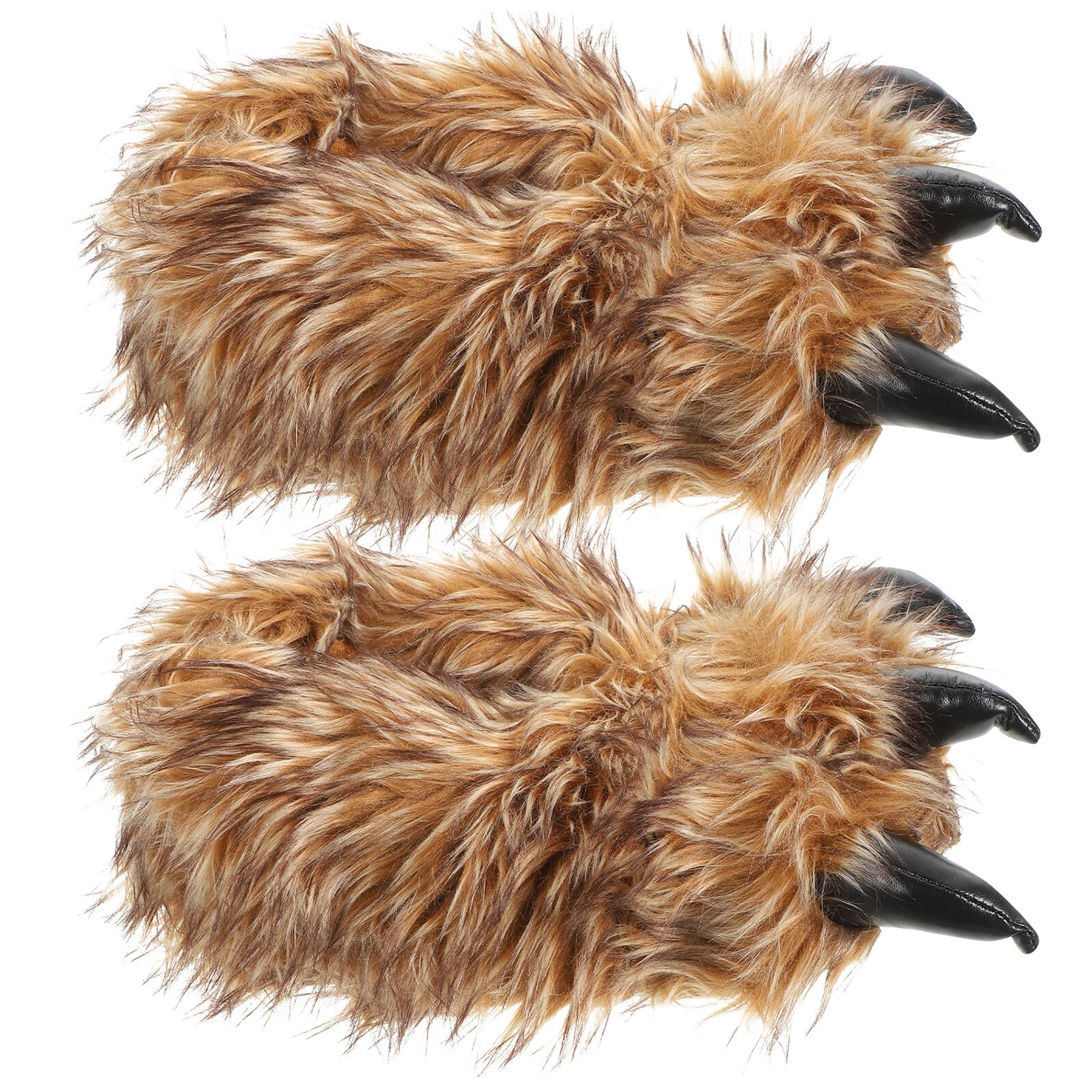 Ciieeo Ciabatte per Casa in Peluche Marrone 28cm, Comode e Calde