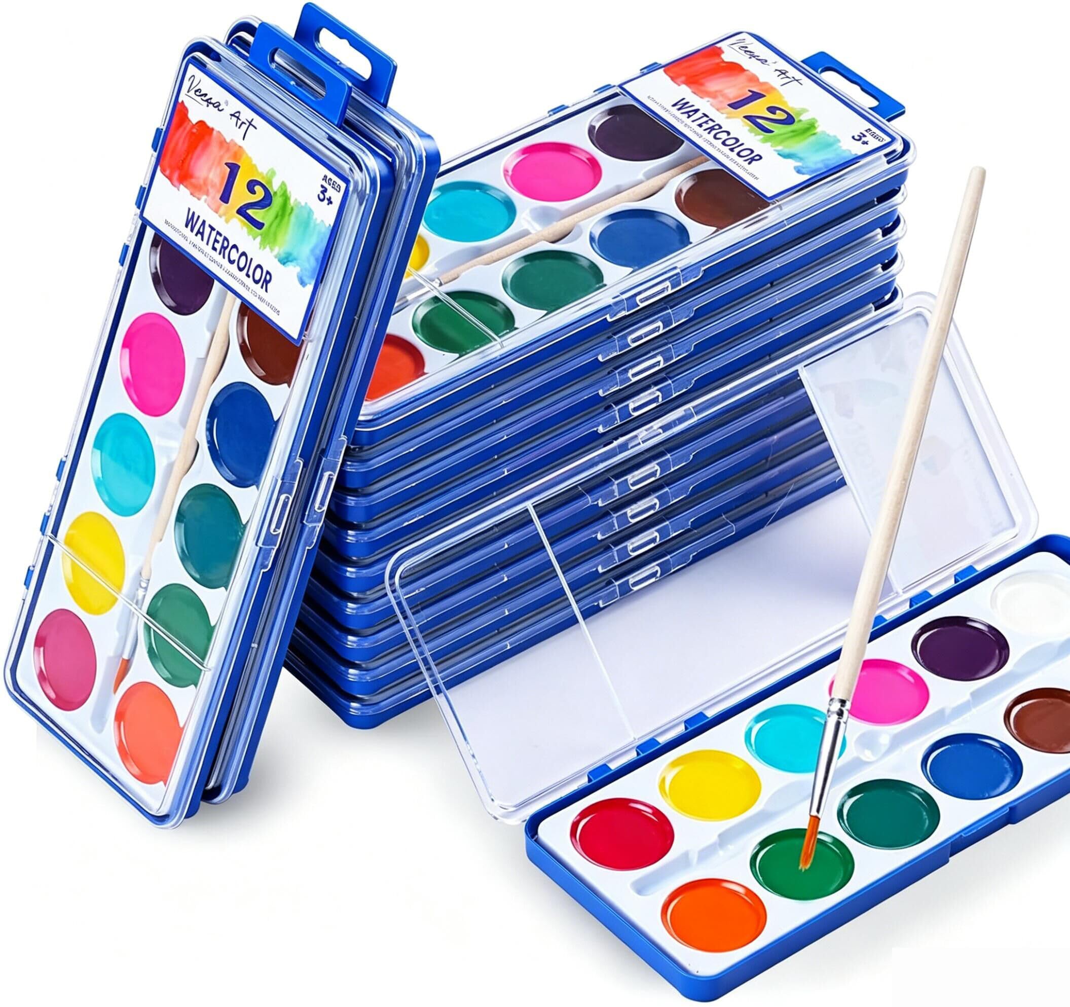 Amazon.com: VEESA Washable Watercolor Paint Set for Kids, 12