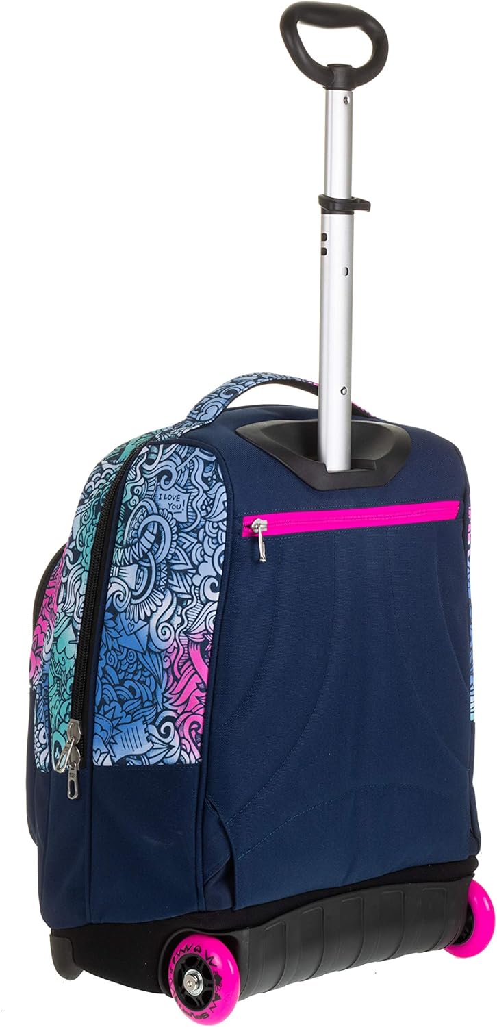 Seven Trolley Fit Scuola, Pink Shade, Blu e Rosa, 2in 1 con Spallacci Uso Zaino con Cross-Over System, Scuola Viaggio, Bambine e Ragazze Seven Trolley Fit Scuola, Pink Shade, Blu e Rosa, 2in 1 con Spallacci Uso Zaino con Cross-Over System, Scuola Viaggio, Bambine e Ragazze