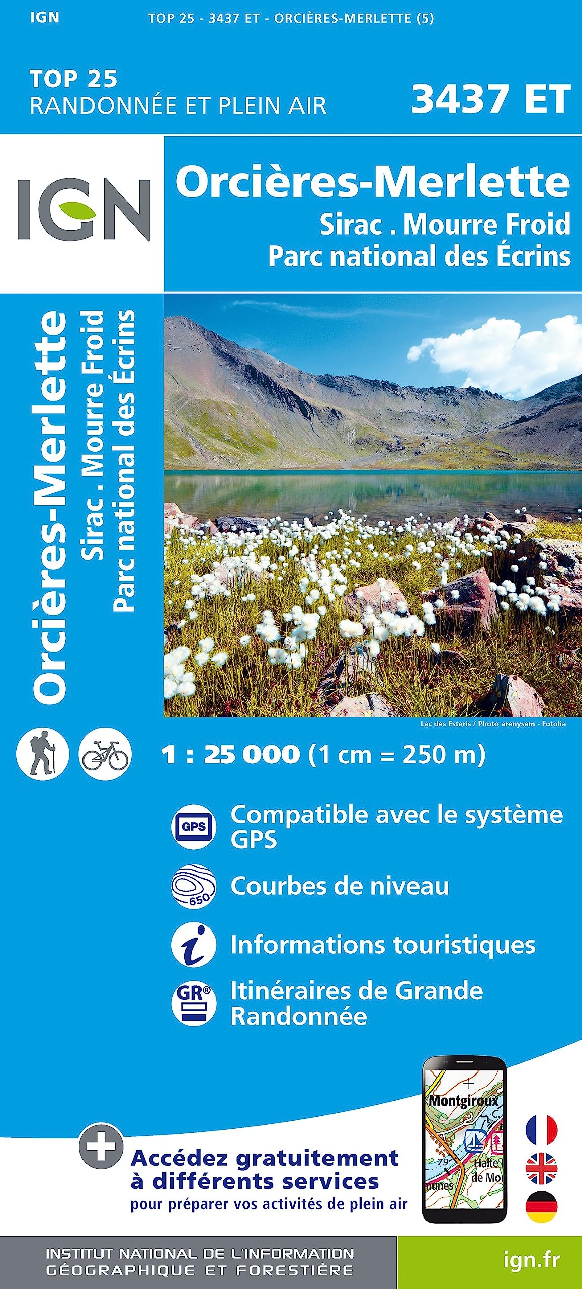 3437ET Orcières-Merlette Sirac Mourre Froid Parc National des Écrins