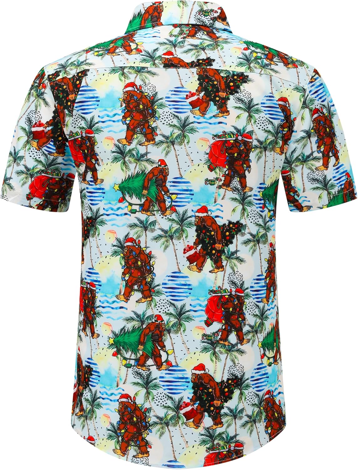 Mens Christmas Shirts Short Sleeve Casual Button Down Hawaiian Shirts Funny Ugly Christmas Shirts for Men - Image 3