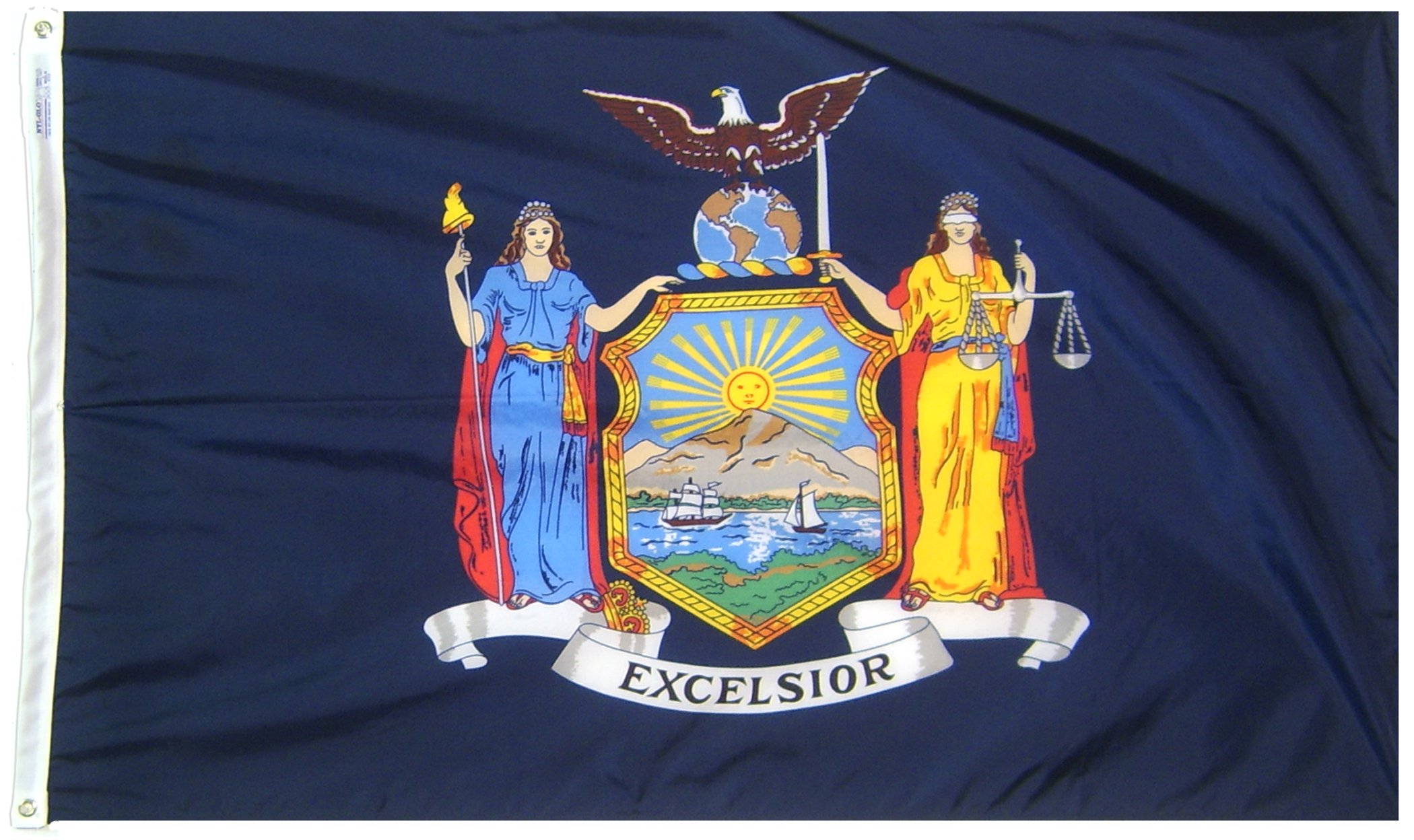 New York State Flag USA-Made to Official State Design Specifications, 3 x 5 Feet (Model 143860)
