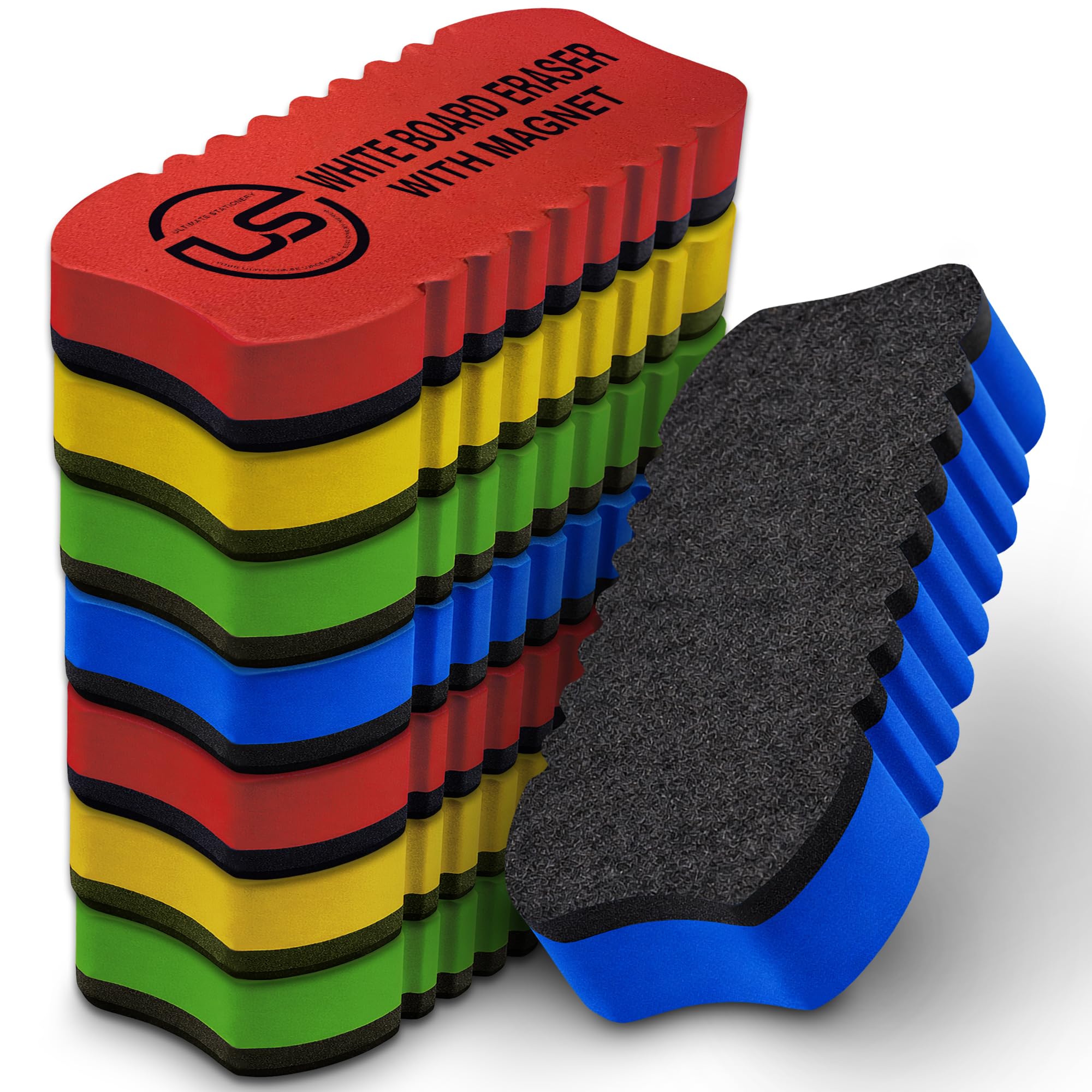 Dry Erase Eraser Magnetic Whiteboard Eraser 8 Pack White Board Erasers, Dry Erase for Whiteboard, Chalkboard and Glass