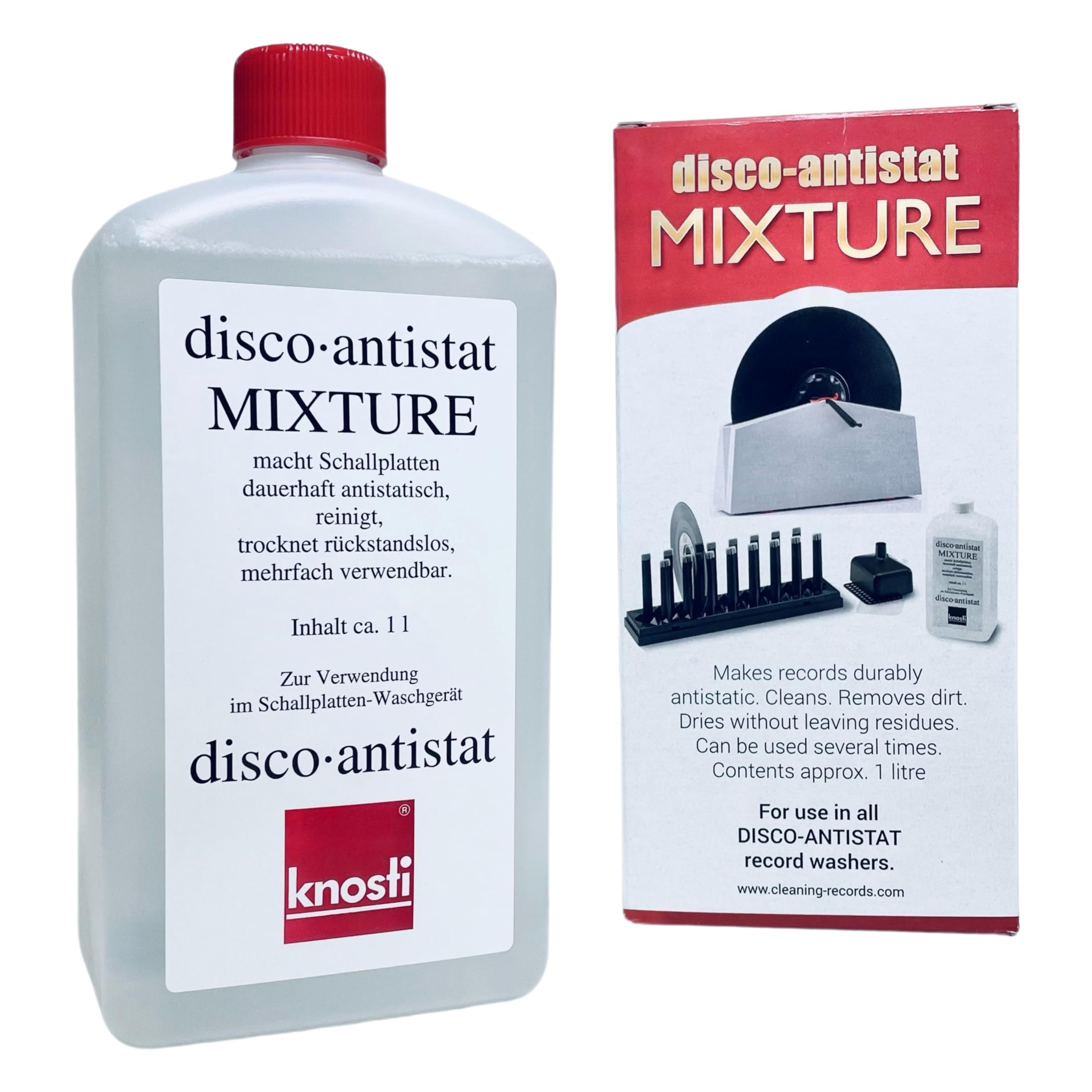 knosti 1301000 disco-antistat MIXTURE Liquido per Sistema di Pulizia Vinili, 1 Litro