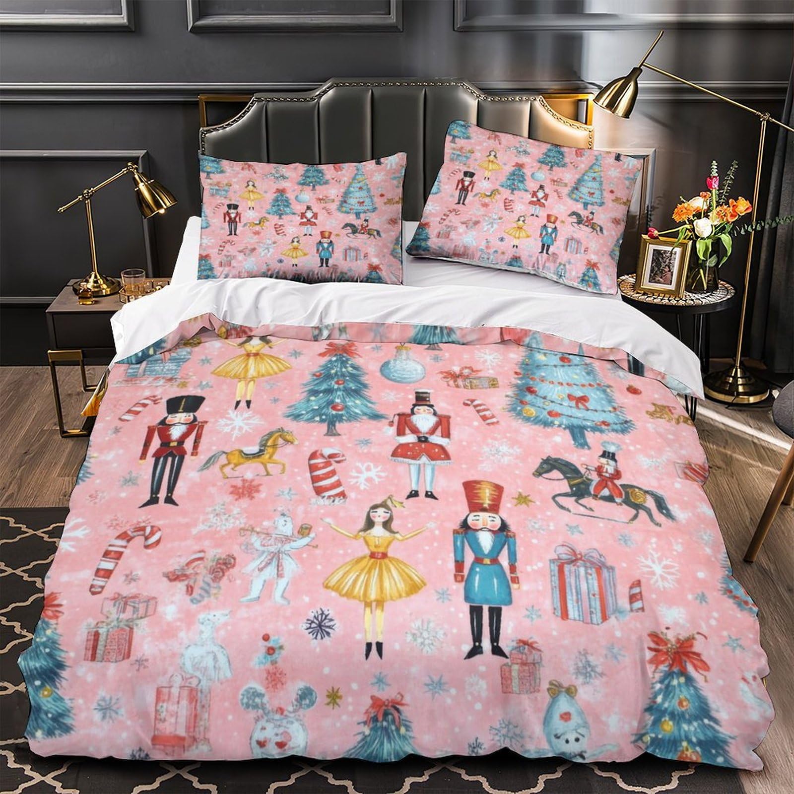 Housse de couette Noël 135x200 pour cocooning d'hiver en famille