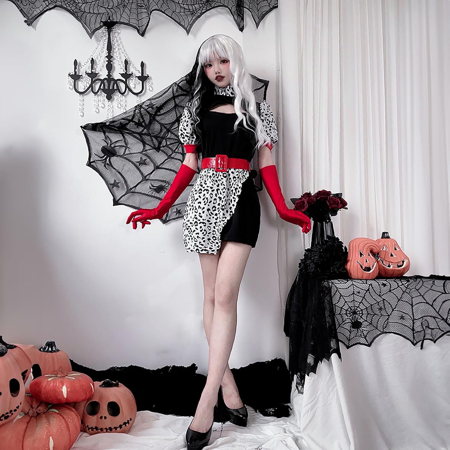 はーちゃん milky time] クルエラ コスプレ ハロウィン 衣装 ヴィランズ クルエラ