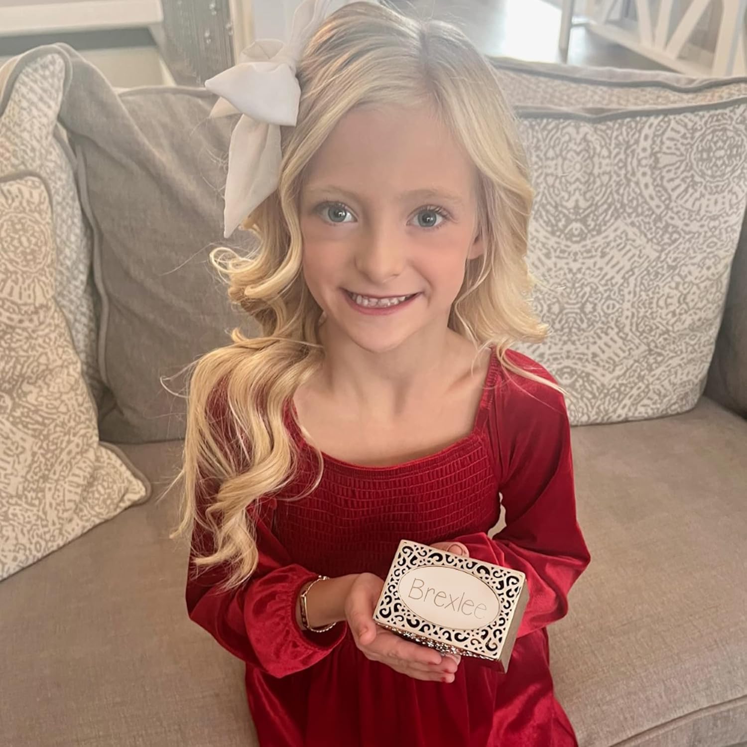 Cherished Moments Personalized Filigree Small Rectangle-Shaped Jewelry Keepsake Box with a Custom Engraved Message, Silver Toned - Image 6