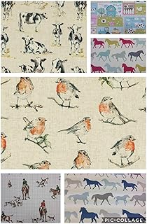 Custom Handmade Bespoke Fabric Pin/Memo/Notice/Photo Cork Memo Board With Clarke & Clarke Horses, Elephants, Farmyard & Country Woodland Animals Fabric Your Choice of Colours & Sizes & Ribbon