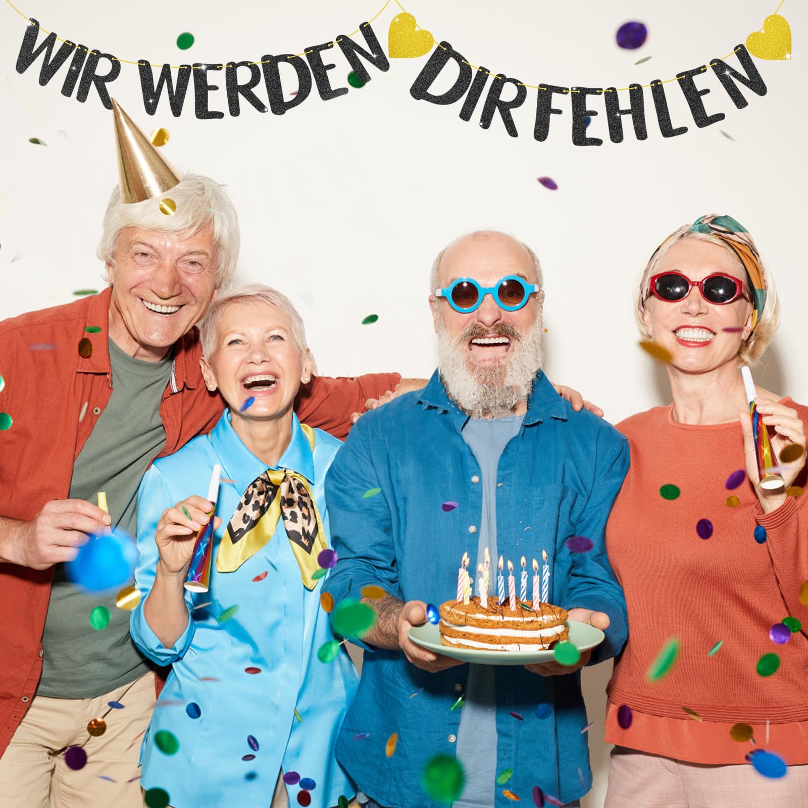 Banner Zum Ruhestand Qingmeng Rente Deko Set – „Wir Werden Dir Fehlen
