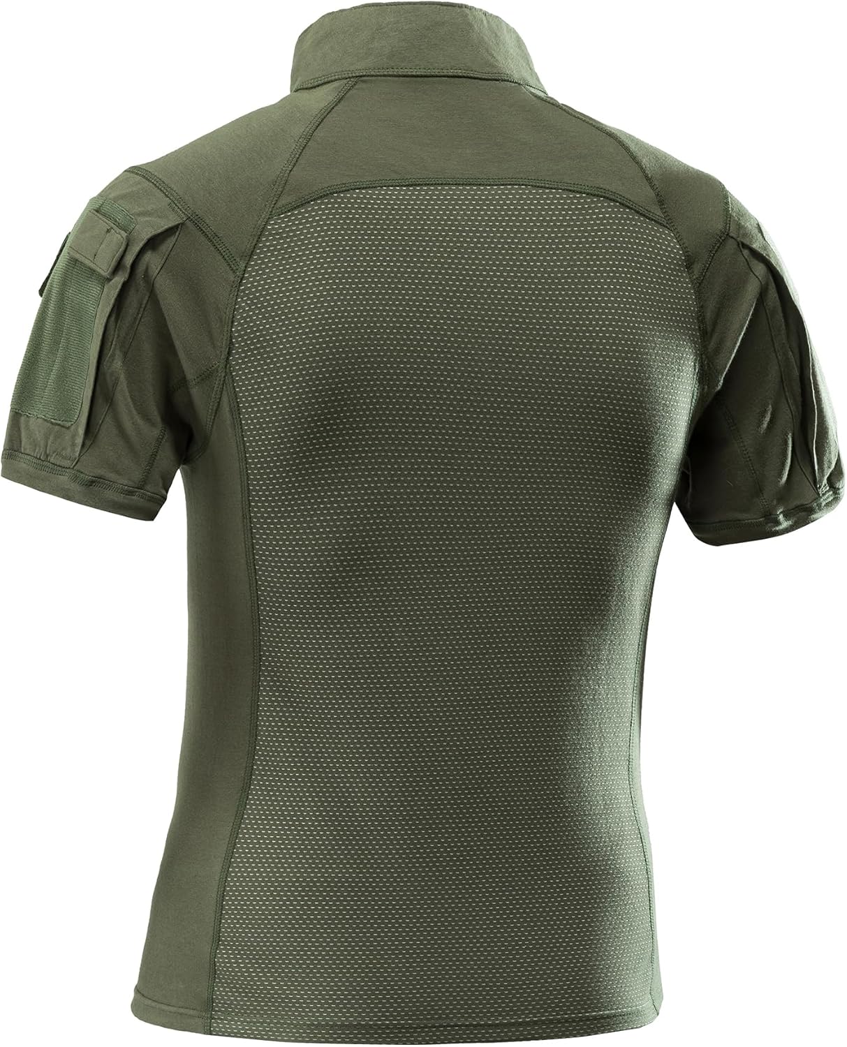 AKARMY Men's Military Short Sleeve T-Shirt, Tactical Cargo Pullover Polo Shirts, Outdoor Camo Shirt with 1/4 Zipper - Image 4