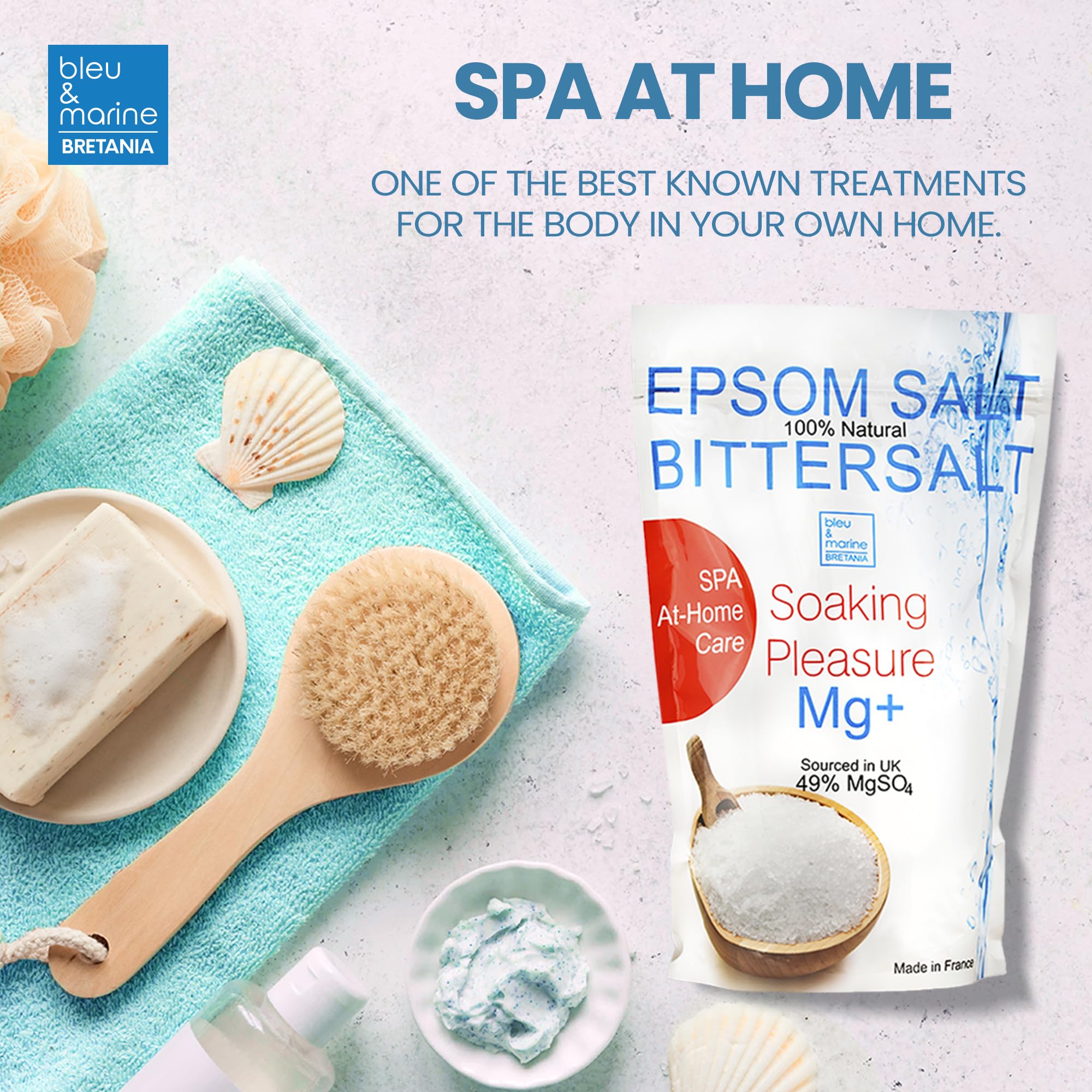 Epsom Salt, sól do kąpieli, uzupełnij skórę naturalnym magnezem, peelingiem do ciała, Detox i regeneracją witalności, 7000 g