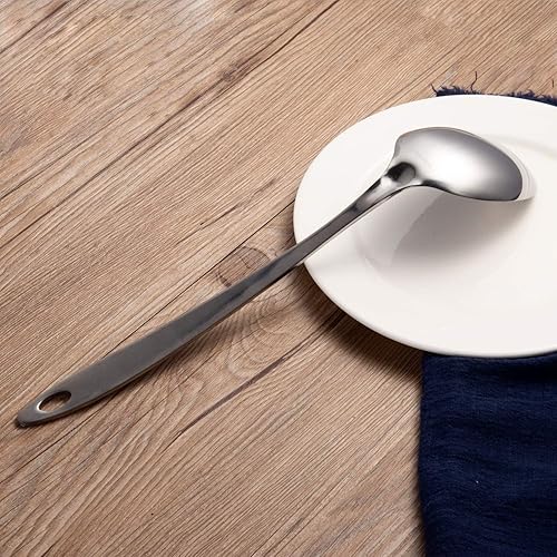 Vista 7 de IMEEA Cuchara de Cocina de Acero Inoxidable Cuchara Grande para Servir Cucharas Ranuradas para Cocinar 12.8 Pulgadas, Juego de 2