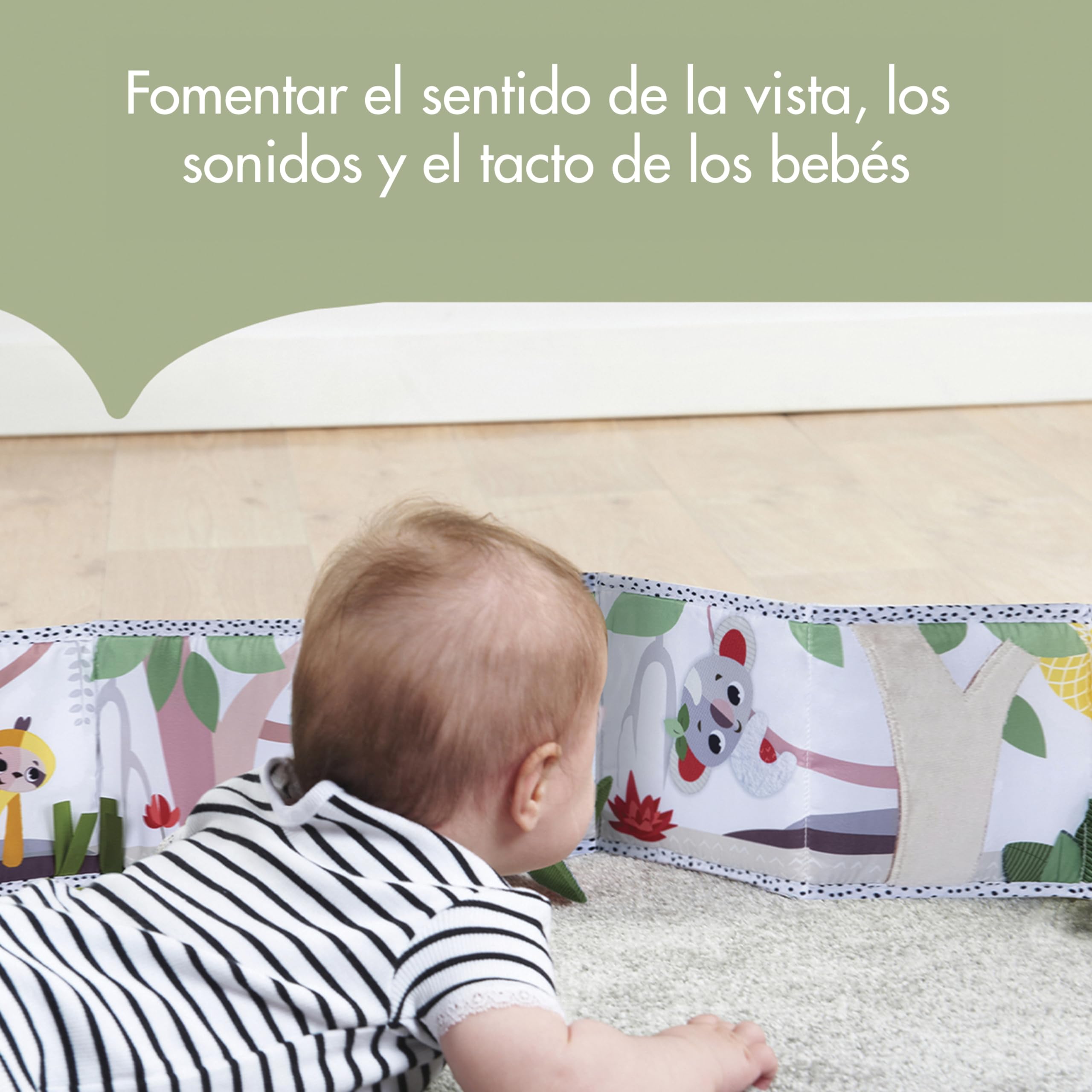 Tiny Love, Primer Libro de Doble Cara, Libro Bebe, 0+ Meses, Libro Sensorial Bebe, Blanco y Negro, 2 Caras, 7 Actividades, Favorece Sentidos, Habilidades y Vista, Tiempo Boca Abajo, Boho Chic