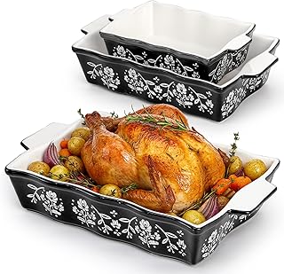 Bekith Casserole Dishes for Oven, Ceramic Baking Dishes with Handles, Ce...