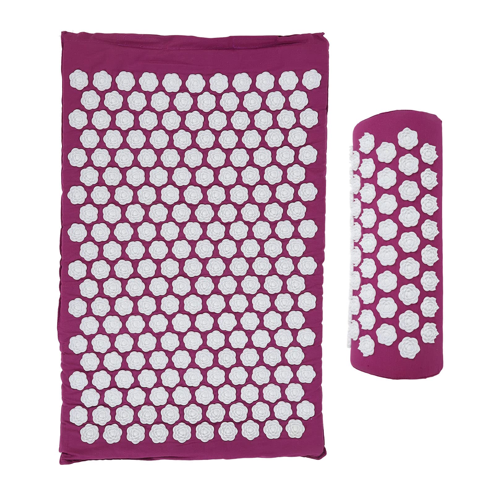 Tapis D'acupression, Tapis De Massage, Massage Relaxant les Muscles, Réduit le Cou, le Dos, les épaules, la Tête, Soulage le Stress, Coussin D'acupression(Couleur lavande)