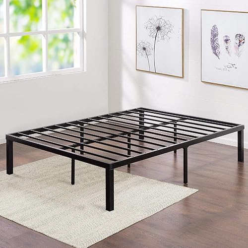 Miniatura 9 de Base de cama Vecelo, de 14 pulgadas, listones de acero resistente