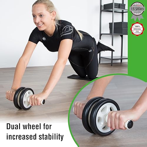 Miniatura 4 de Ultrasport Ab Roller Abdominal Trainer, práctico dispositivo de entrenamiento y entrenador muscular abdominal  ejercita el vientre, los abdominales