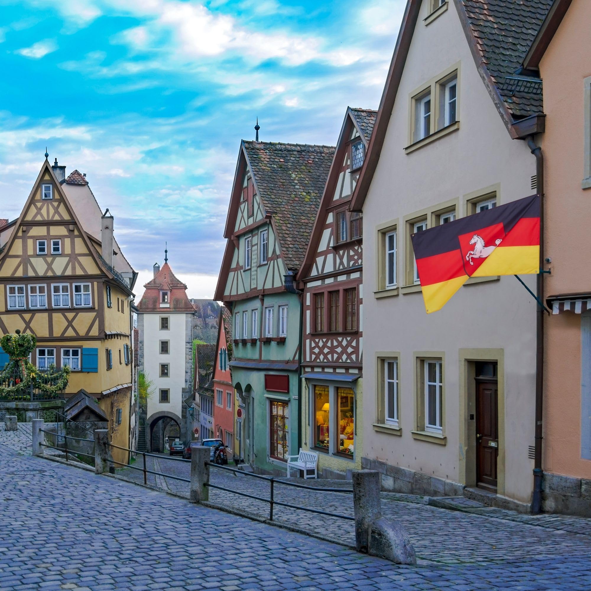 Runesol Lower Saxony Flag, 91x152cm, 3ft x 5ft, Lower Saxons Flag, 4 Grommets, Eyelet in Every Corner, German Region - Image 3